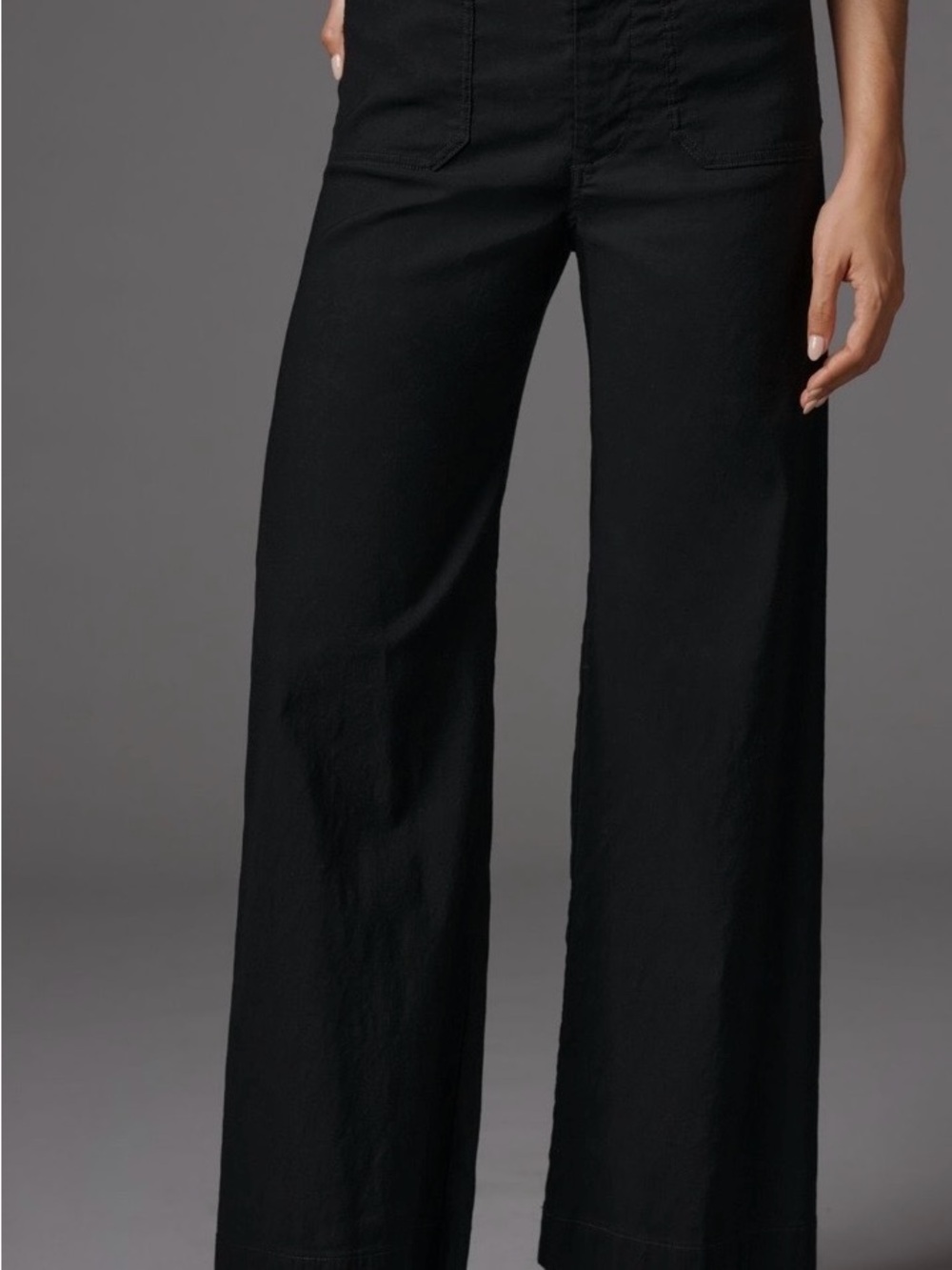 Maeve Black High-Rise Petite Trousers with Contrast Stitch - Picture 4 of 10